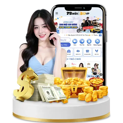 Hình ảnh người chơi thắng lớn với biểu tượng tiền xu và jackpot, thể hiện tỷ lệ thắng cao tại i9bet141, tông cam đen